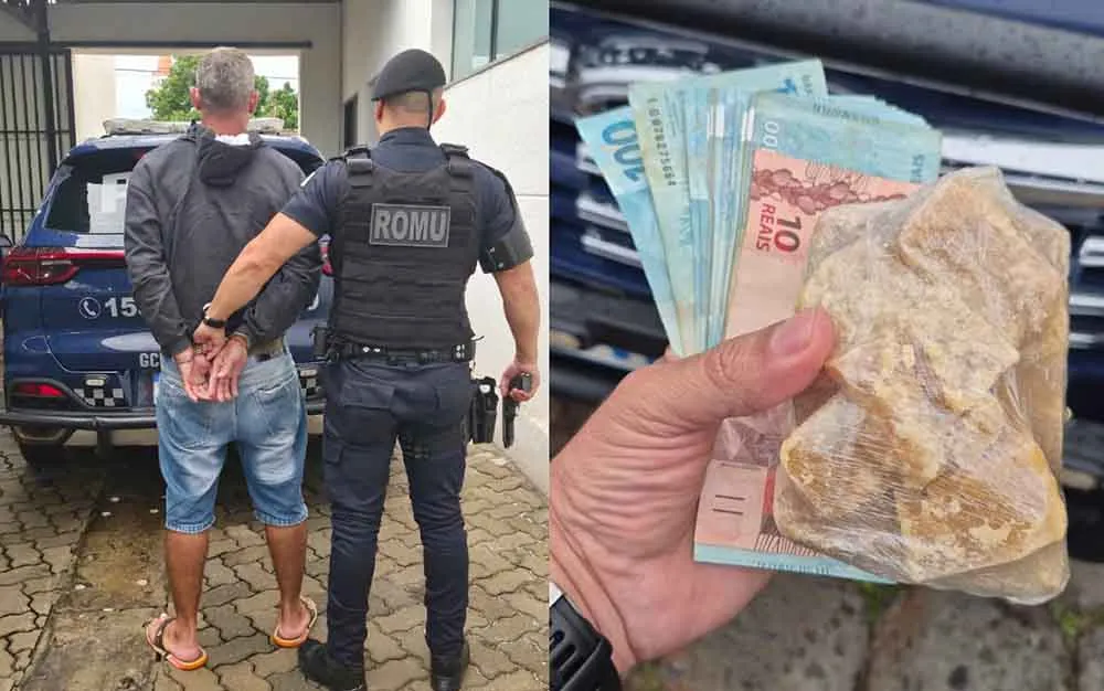 R$ 2.510 no bolso e 500 gramas de crack: GCM de Itararé desmonta rota do tráfico rumo a Itaporanga