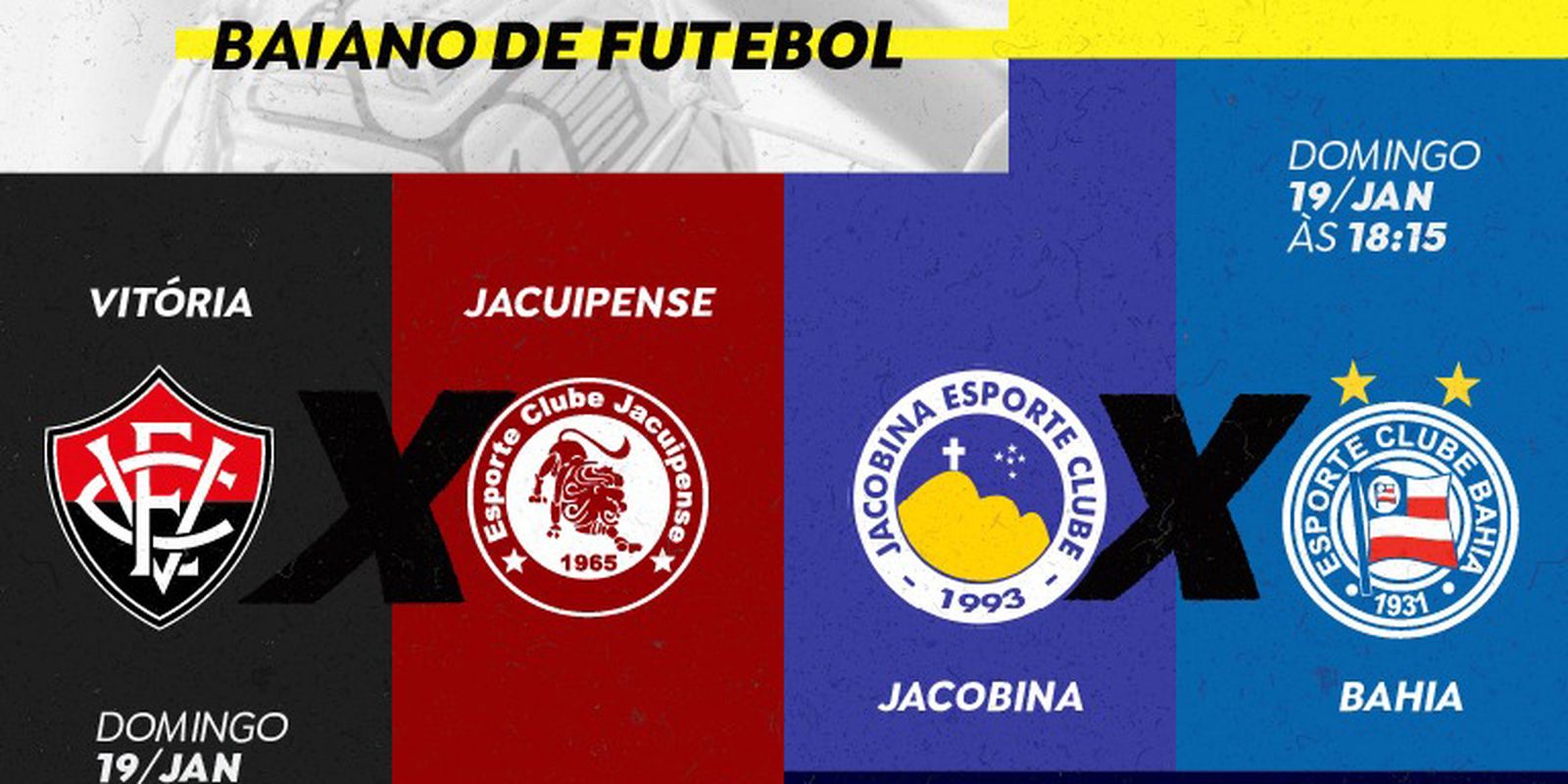 Dois jogos do Campeonato Baiano serão transmitidos pela TV Brasil